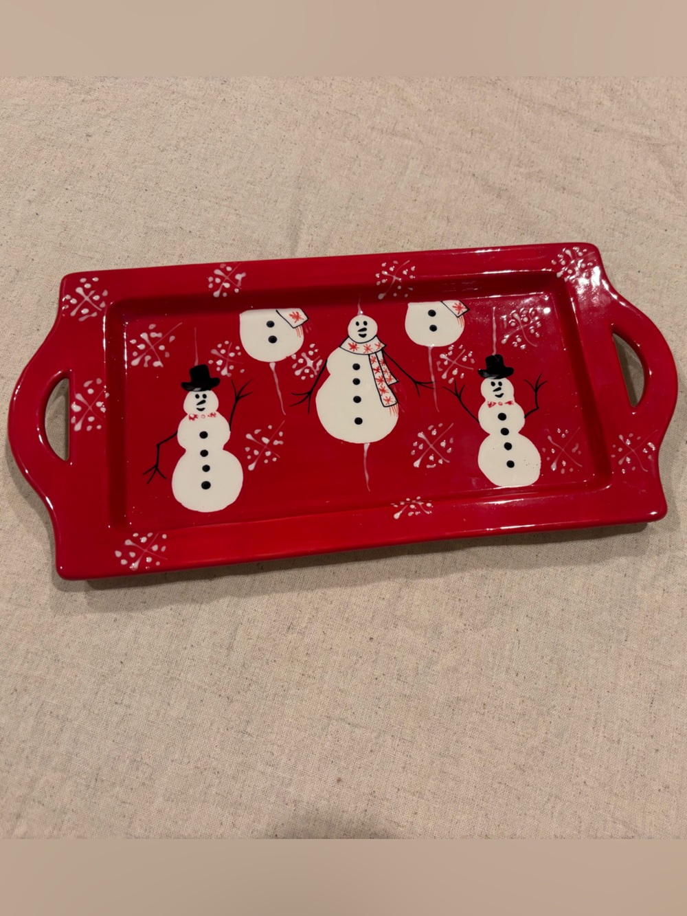 Nantucket Home Holiday Snowman Cookies & Milk for Santa Tray